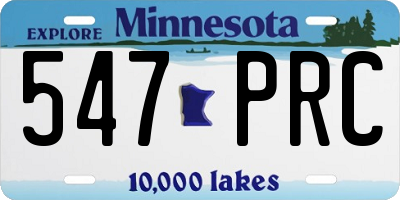 MN license plate 547PRC