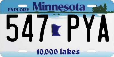 MN license plate 547PYA