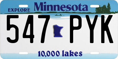 MN license plate 547PYK