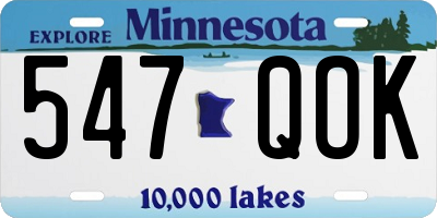 MN license plate 547QOK