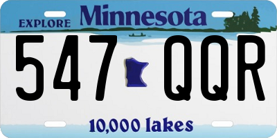 MN license plate 547QQR