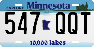 MN license plate 547QQT