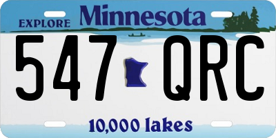 MN license plate 547QRC
