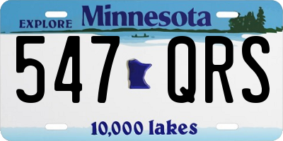 MN license plate 547QRS