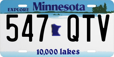 MN license plate 547QTV