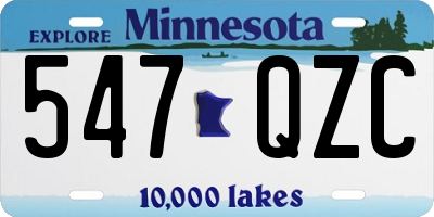 MN license plate 547QZC