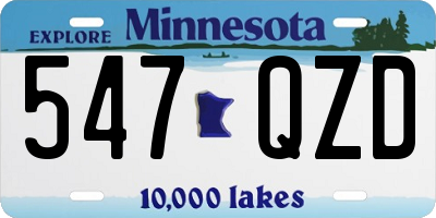 MN license plate 547QZD