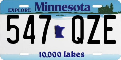 MN license plate 547QZE