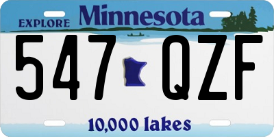 MN license plate 547QZF