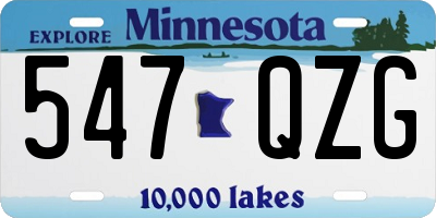 MN license plate 547QZG