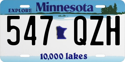 MN license plate 547QZH