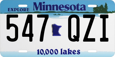 MN license plate 547QZI