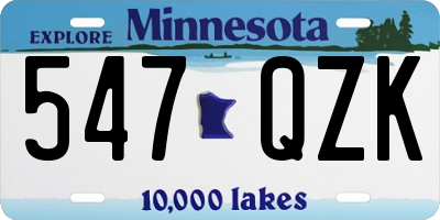 MN license plate 547QZK