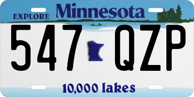 MN license plate 547QZP