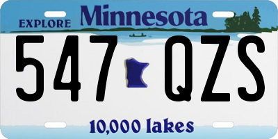 MN license plate 547QZS