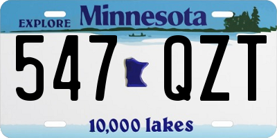MN license plate 547QZT