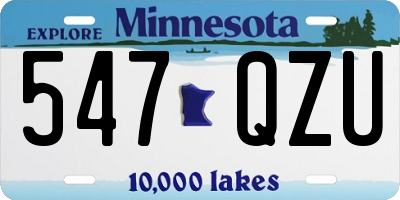 MN license plate 547QZU