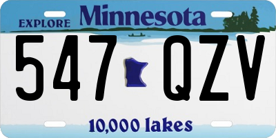 MN license plate 547QZV