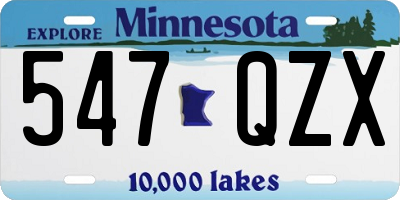 MN license plate 547QZX