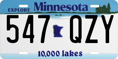 MN license plate 547QZY