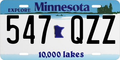 MN license plate 547QZZ