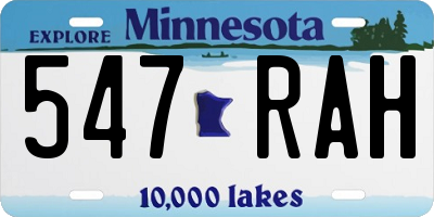 MN license plate 547RAH