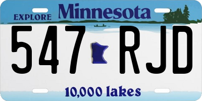 MN license plate 547RJD