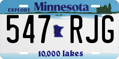 MN license plate 547RJG