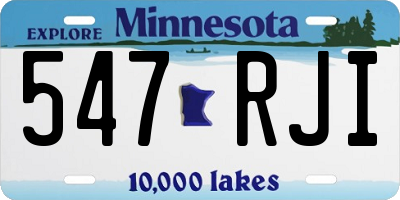 MN license plate 547RJI