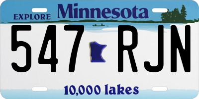 MN license plate 547RJN