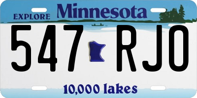 MN license plate 547RJO