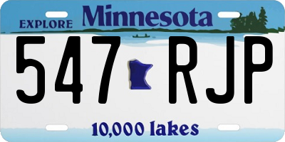 MN license plate 547RJP
