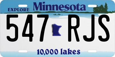 MN license plate 547RJS