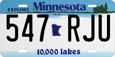 MN license plate 547RJU