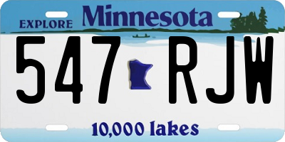 MN license plate 547RJW