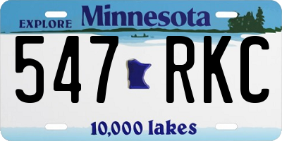 MN license plate 547RKC