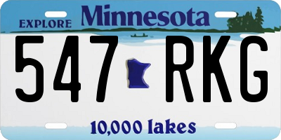 MN license plate 547RKG
