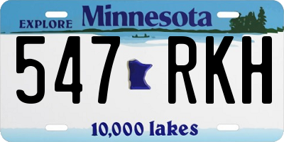 MN license plate 547RKH