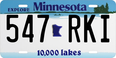 MN license plate 547RKI