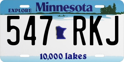 MN license plate 547RKJ