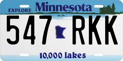 MN license plate 547RKK