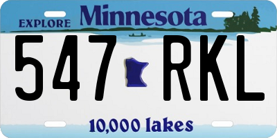 MN license plate 547RKL