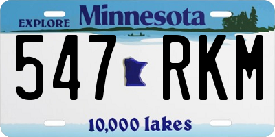 MN license plate 547RKM
