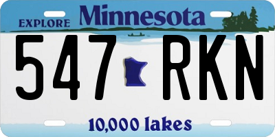MN license plate 547RKN