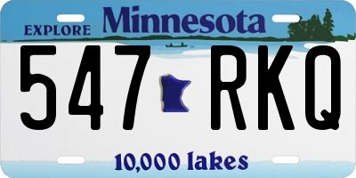 MN license plate 547RKQ