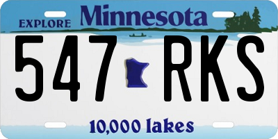 MN license plate 547RKS