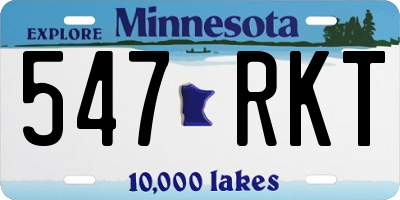 MN license plate 547RKT