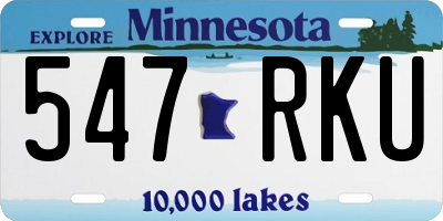 MN license plate 547RKU