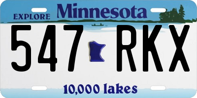 MN license plate 547RKX