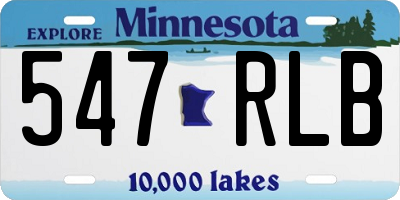 MN license plate 547RLB
